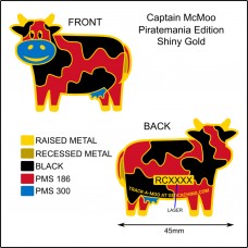Auction no: 9 Captain McMoo Piratemania Edition - Shiny gold - All proceeds towards the SE UK Mega 2024